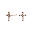 Silver stud earrings cross HOLLYNOR
