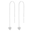 Silver ear chains w/heart HAYLEYNOR