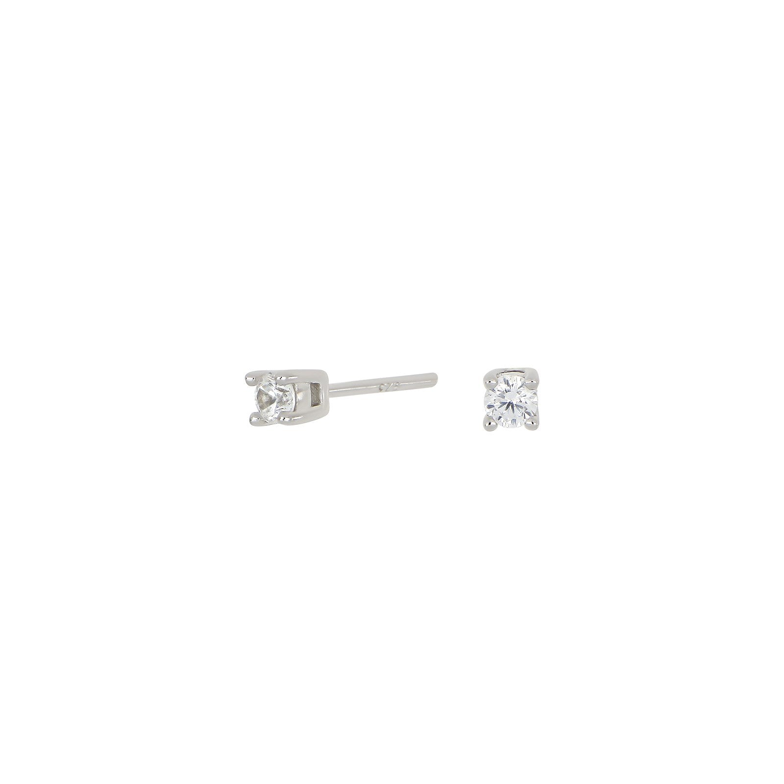 Silber Ohrstecker 3mm Greifer HEGENOR