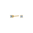 Silver ear studs light blue 3mm HELENNOR