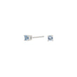 Silver ear studs light blue 3mm HELENNOR