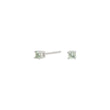 Silver ear studs light green 3mm HELENNOR