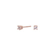 Silver earrings pink 3mm HELENNOR