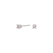 Silver earrings pink 3mm HELENNOR