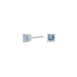 Silver ear studs light blue 4mm HELENNOR
