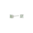 Silver ear studs light green 4mm HELENNOR