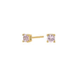 Silver earrings pink 4mm HELENNOR