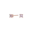 Silver earrings pink 4mm HELENNOR