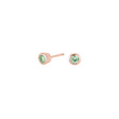 Silver ear studs light green 3mm HILDANOR
