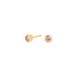 Silver earrings pink 3mm HILDANOR
