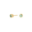 Silver ear studs light green 4mm HILDANOR