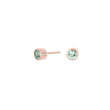 Silver ear studs light green 4mm HILDANOR