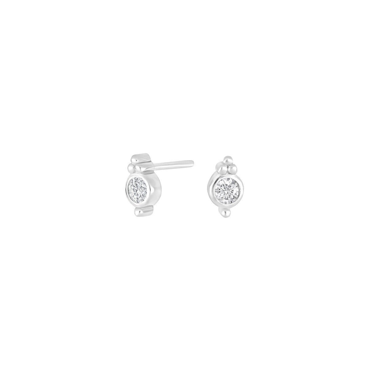 Silver ear studs IRENENOR