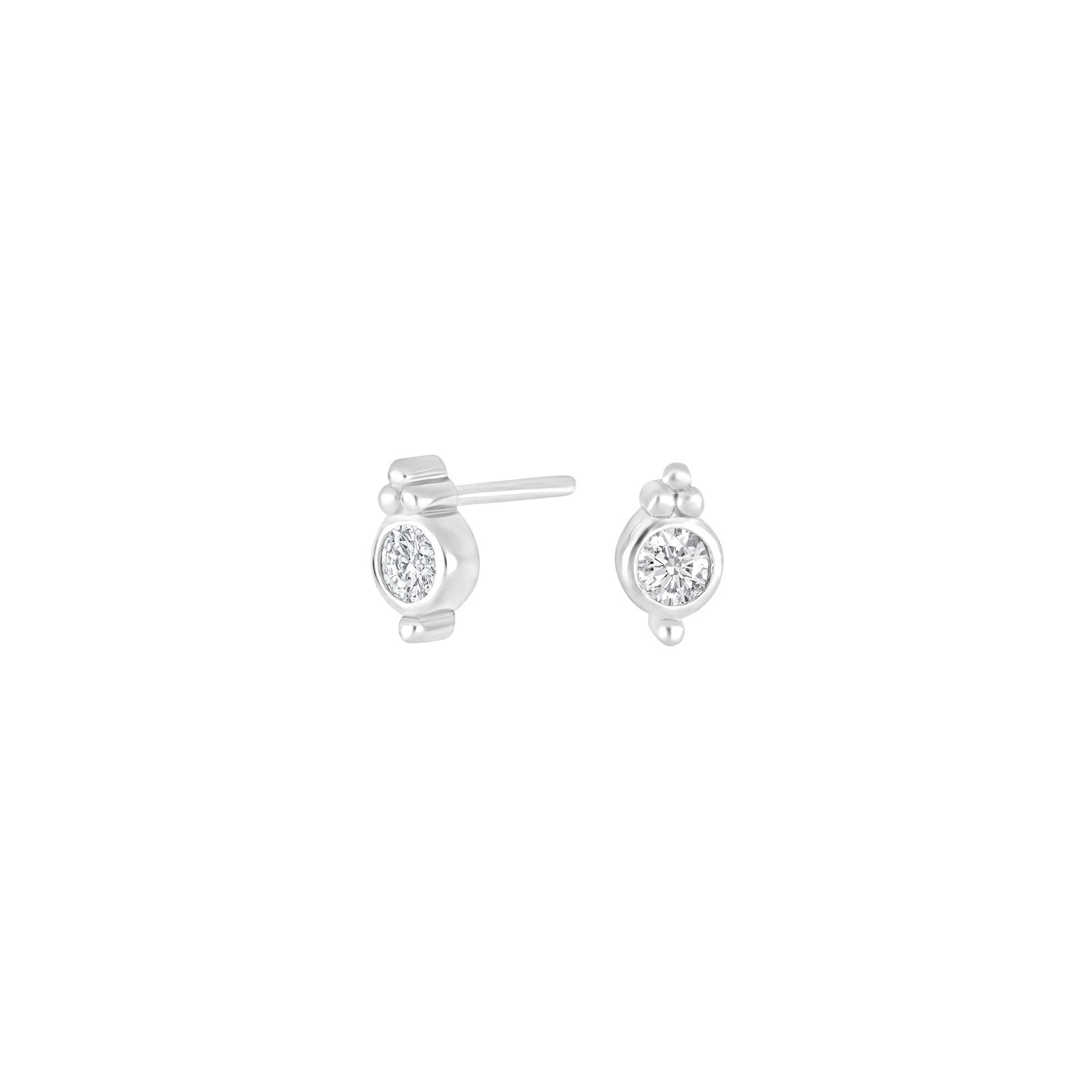 Silver ear studs IRENENOR