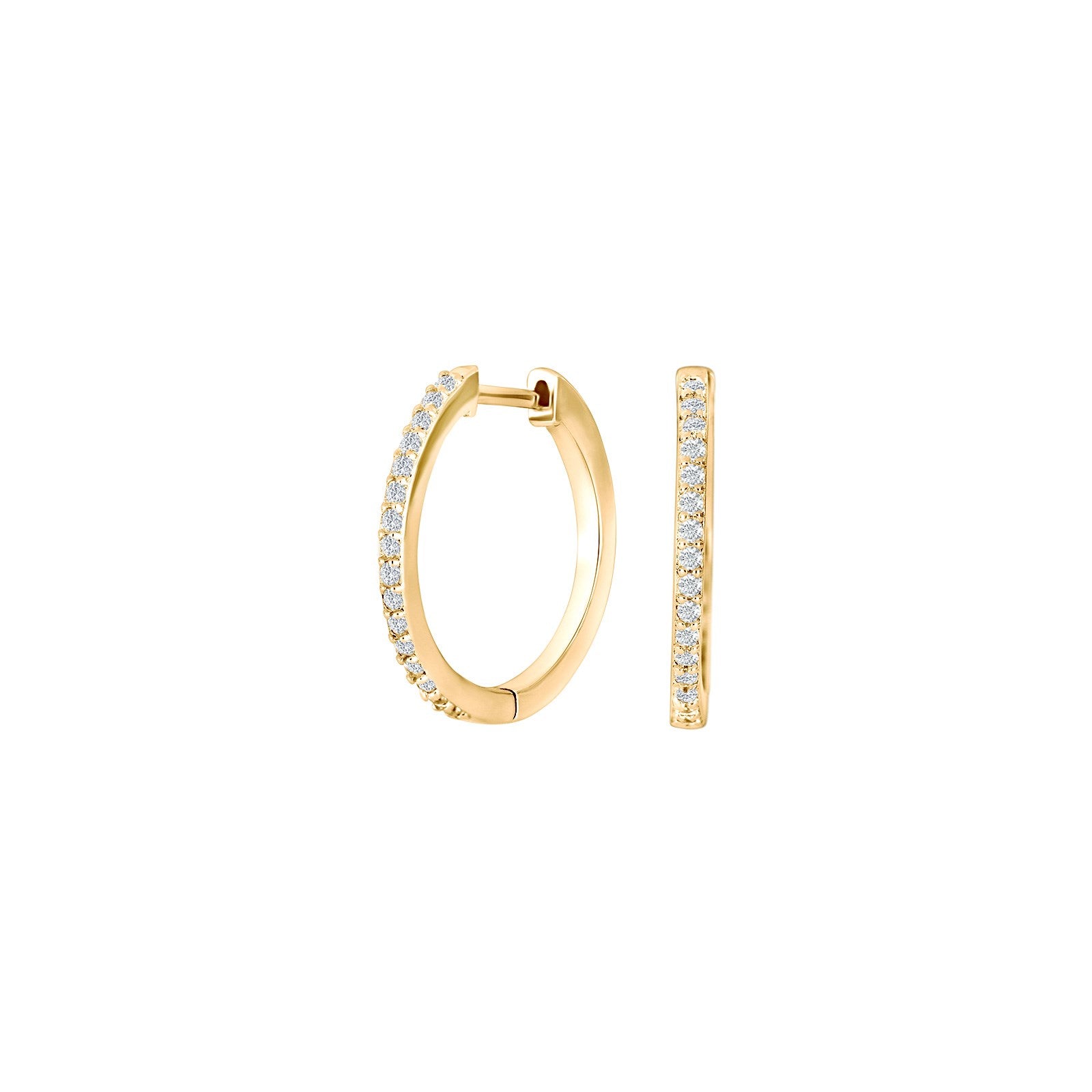 Silver hoops w. cz JUNENOR 18mm