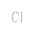 Silver creoles light green cz JANENOR 18mm