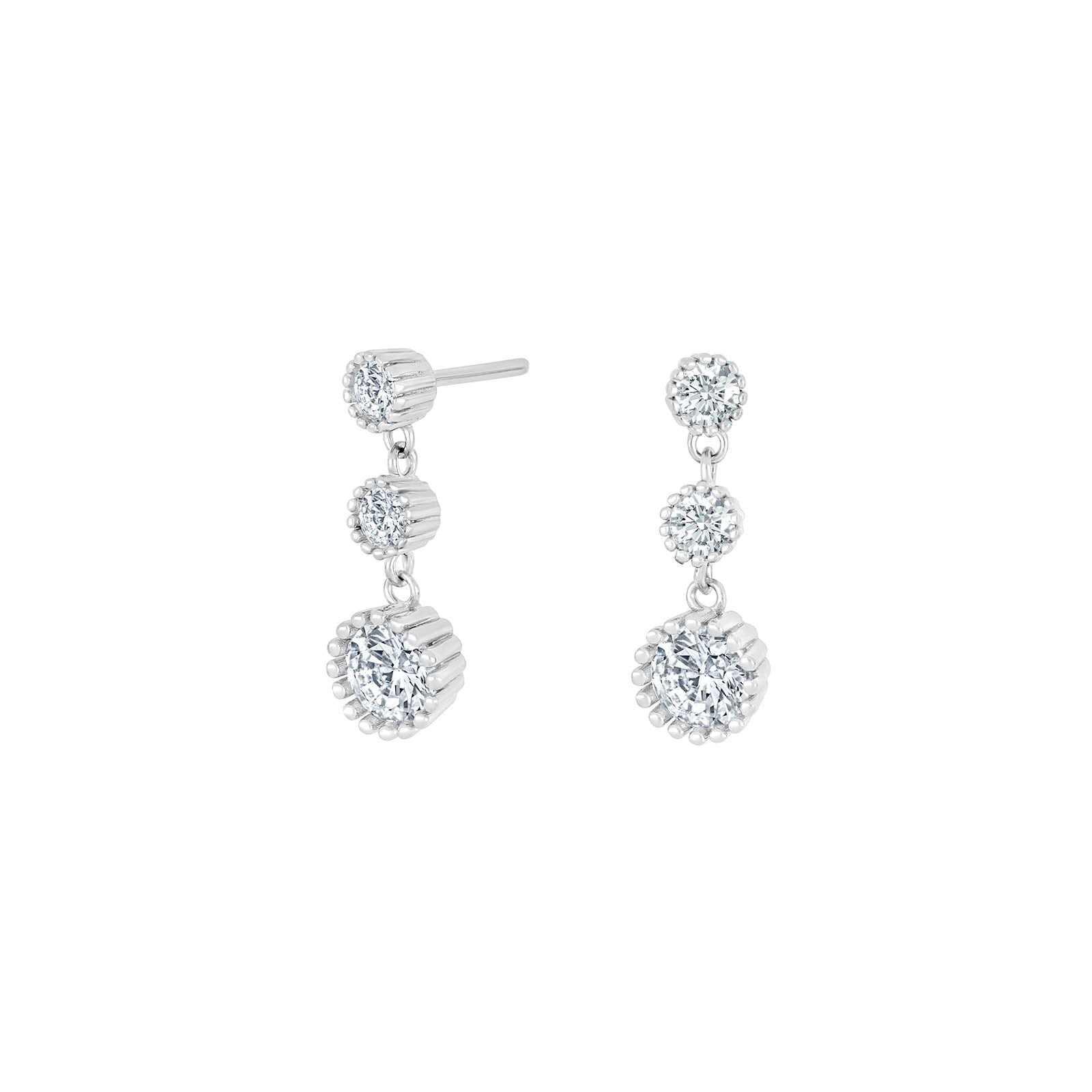 Silver ear studs JOJONOR