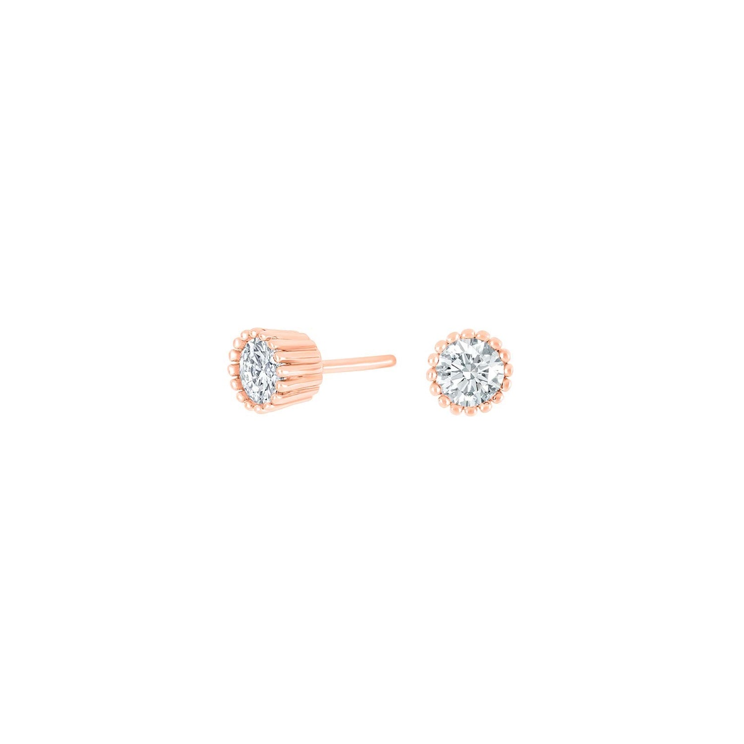 Silberohrstecker 5mm JOJONOR - Rhodiniert