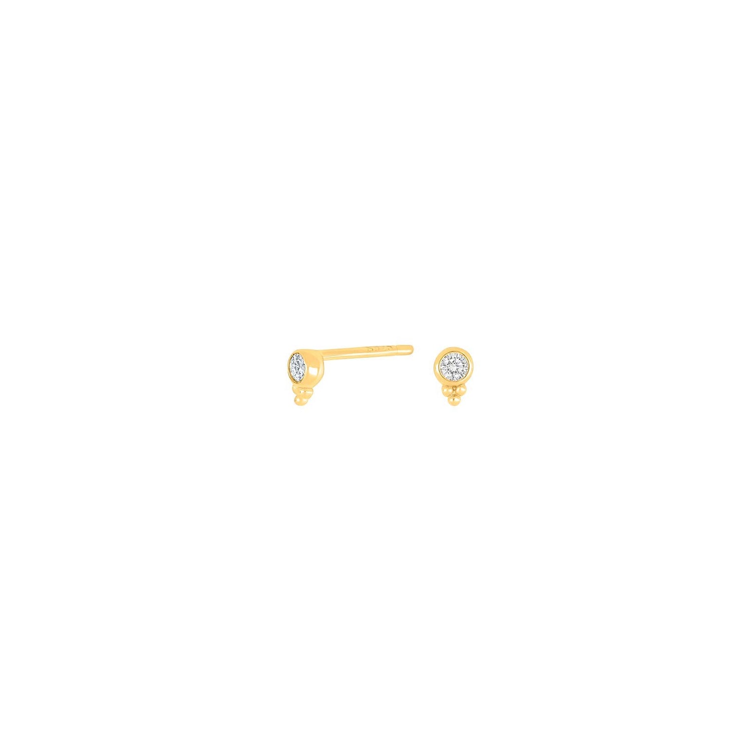 Silberohrstecker 4mm JOANNOR - Vergoldet