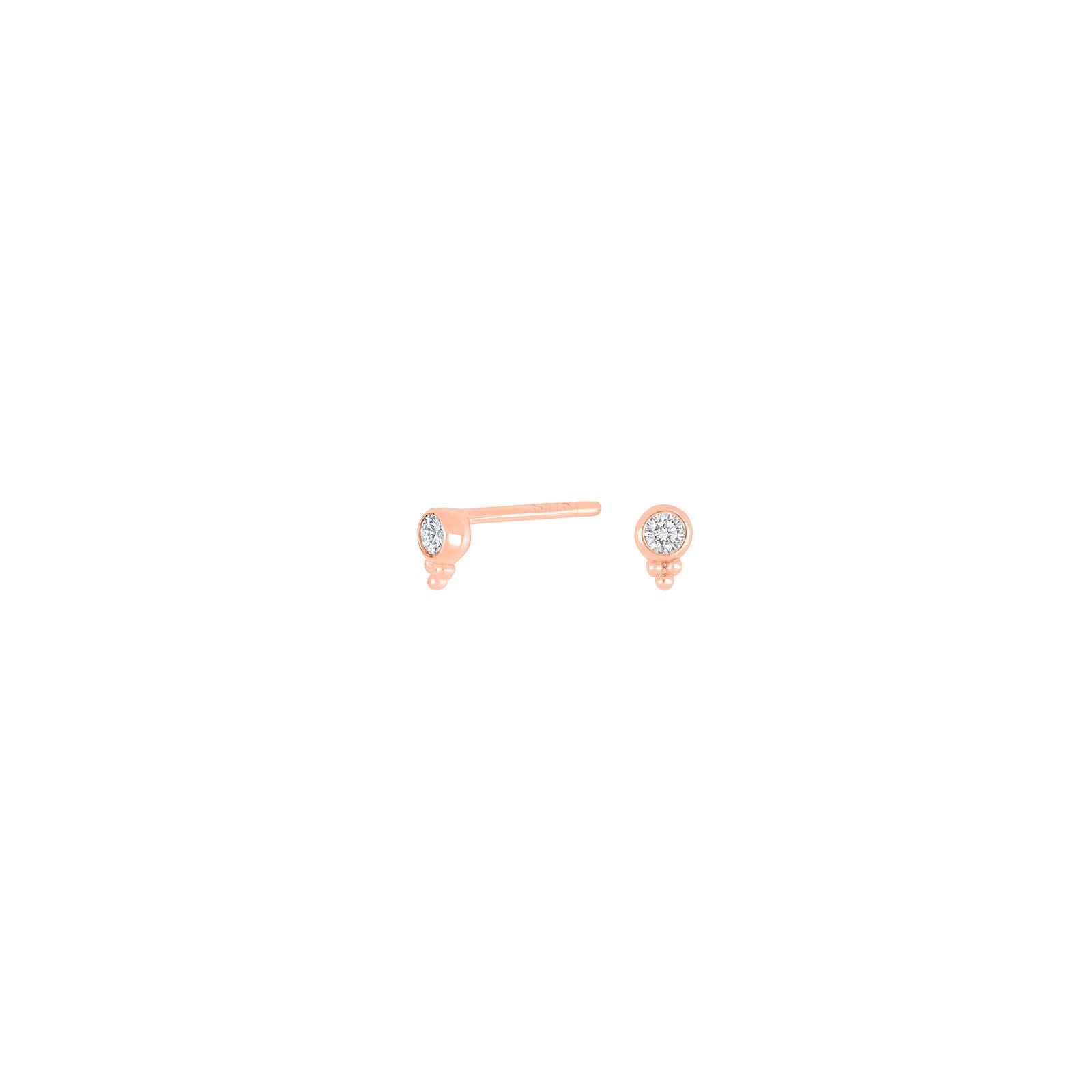 Silver ear studs 4mm JOANNOR