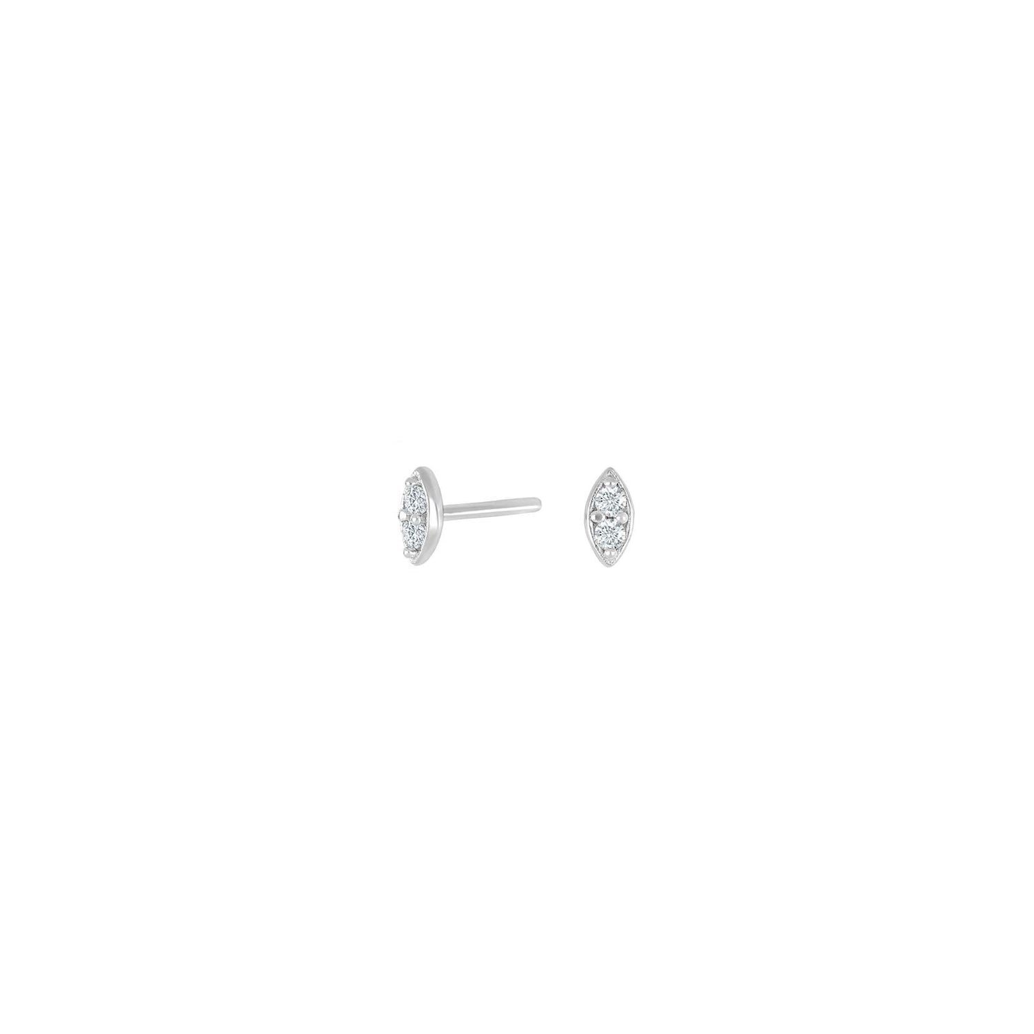 Silberohrstecker 5mm JOANNOR - Rhodiniert