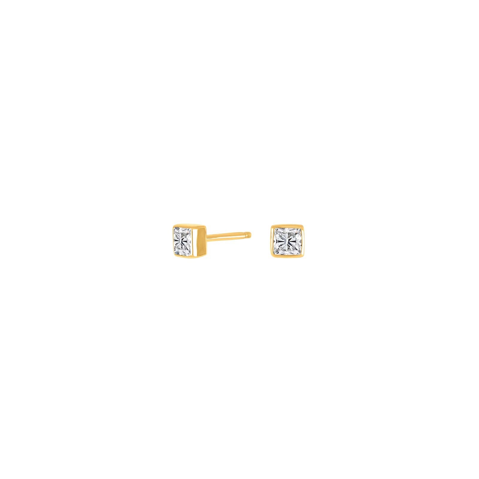 Silver ear studs 4mm JOANNOR