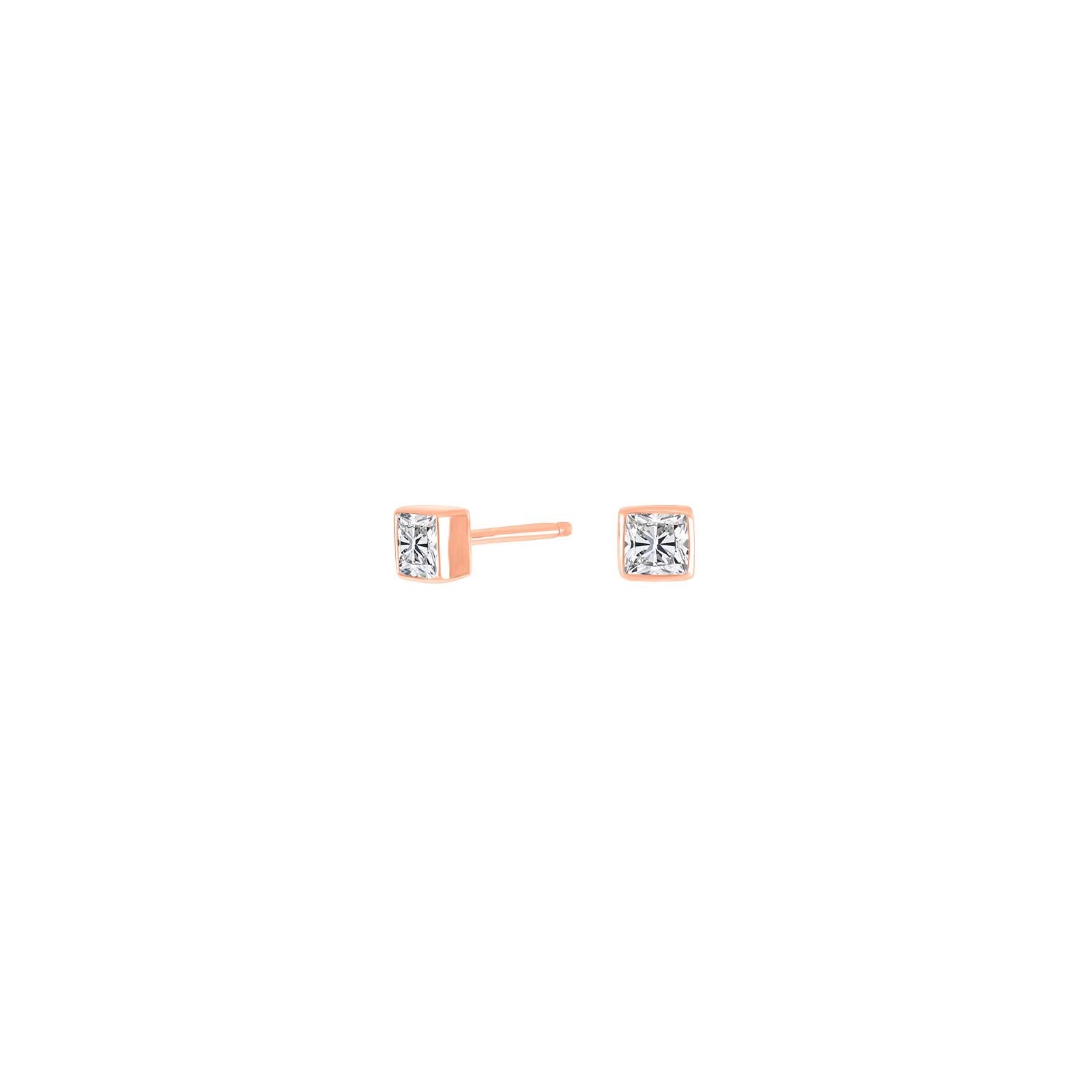 Silver ear studs 4mm JOANNOR