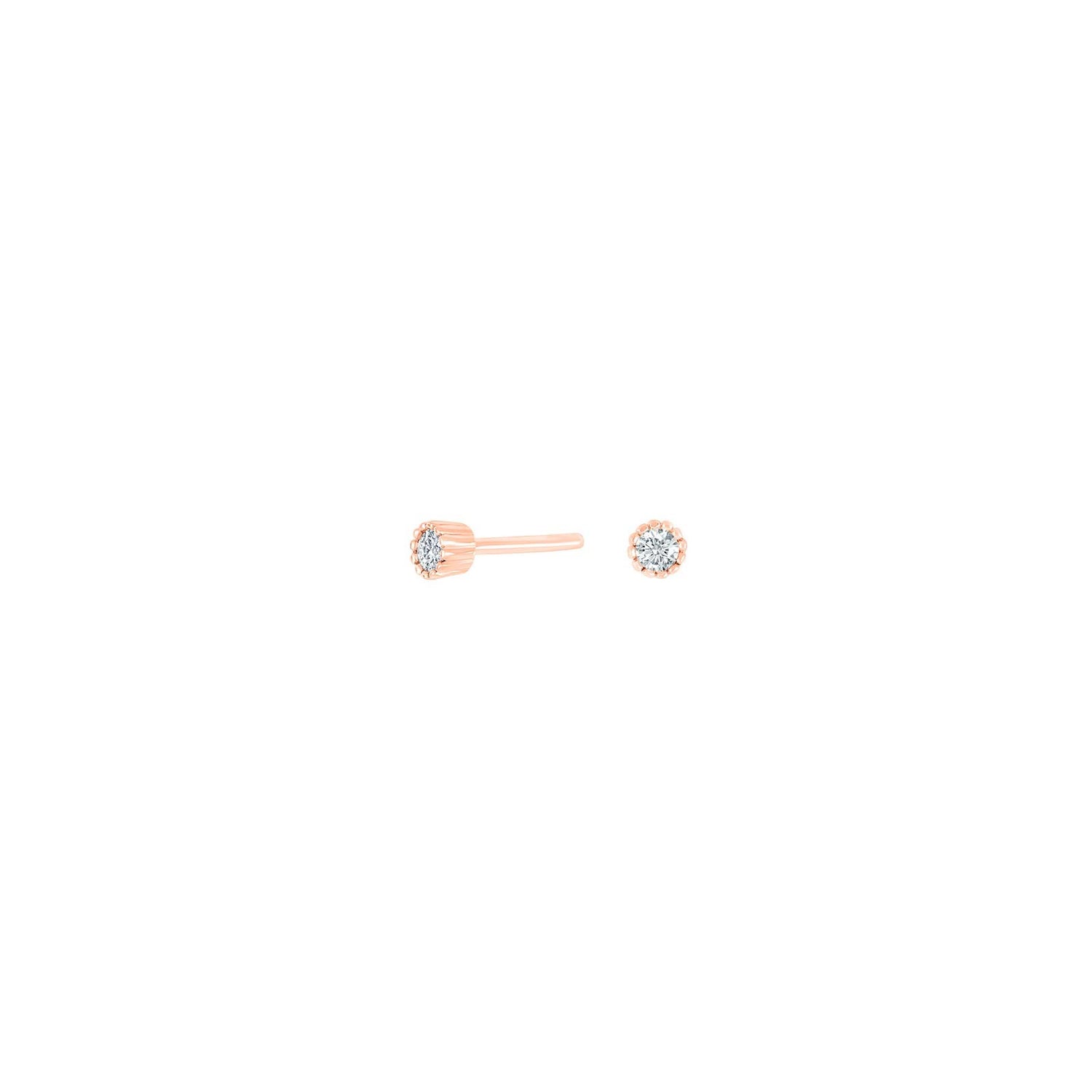 Silberohrstecker 3mm JOANNOR - Rosévergoldet
