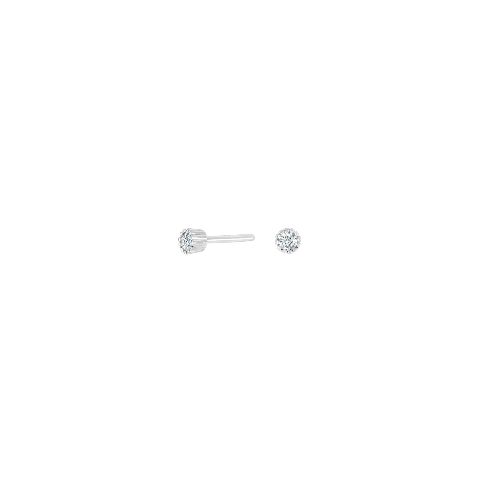 Silver ear studs 3mm JOANNOR