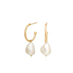 Silver creole BAROQUE52 freshwater pearls 35mm