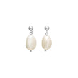 Silver earrings BAROQUE52 freshwater pearls 20mm