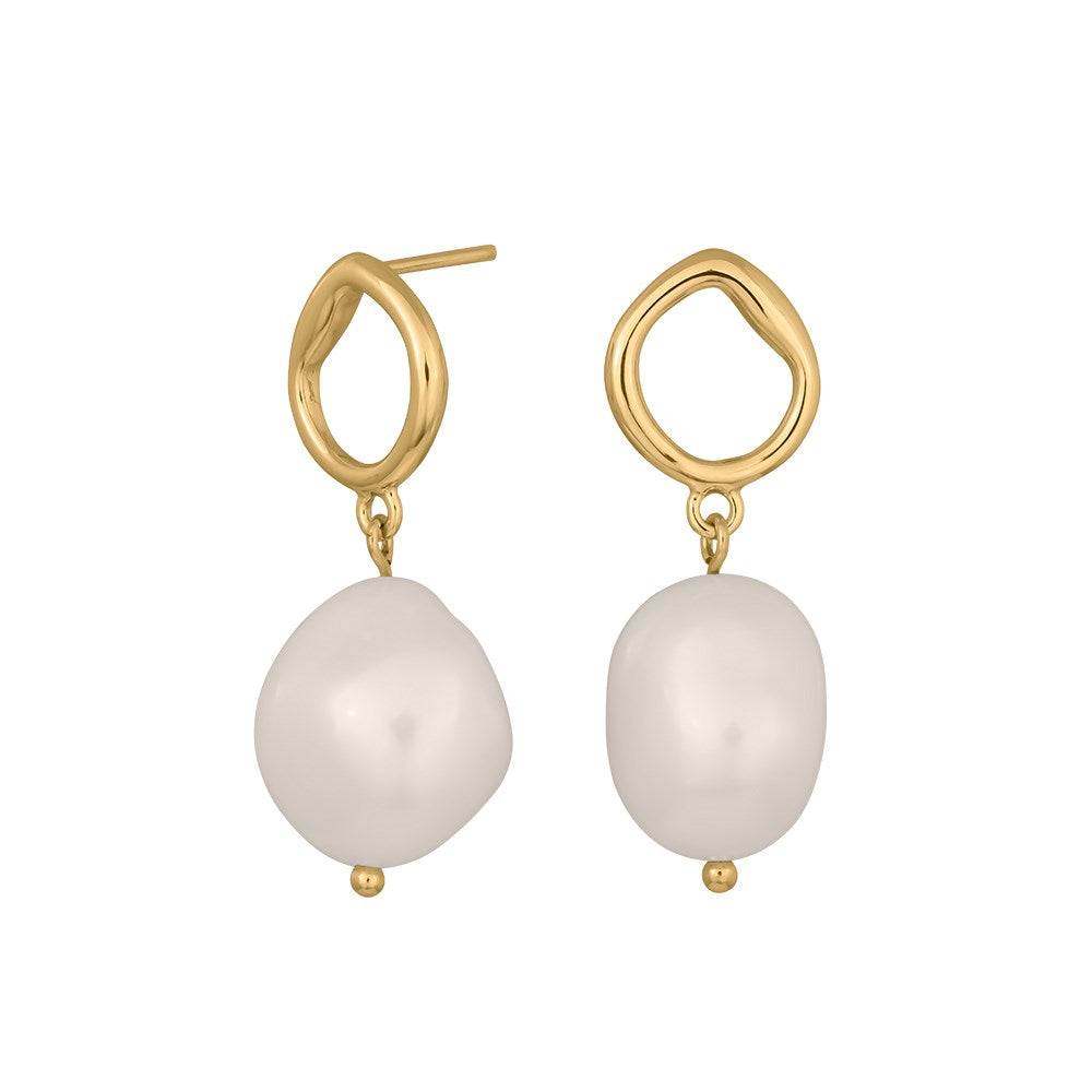 Silver earring BAROQUE52 fresh. 20 mm