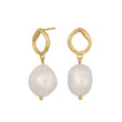 Silver earring BAROQUE52 fresh. 20 mm