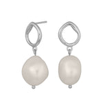 Silver earring BAROQUE52 fresh. 20 mm