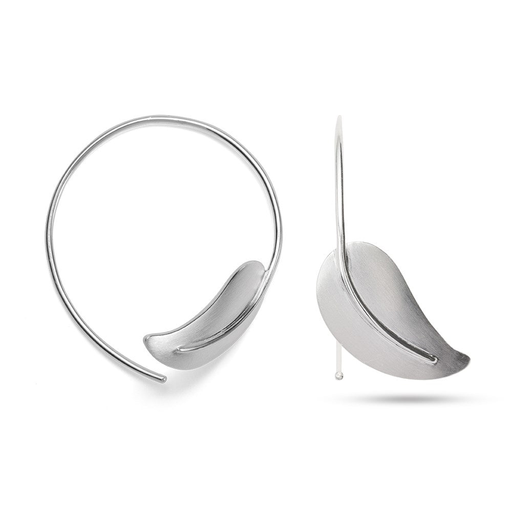 925/- earrings satin/pol.
