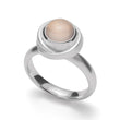 925/- Ring mattiert, Rosenquarz 1,98 ct