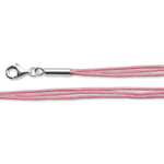 triple cotton cord rose-pink w 925/- lobster pol.