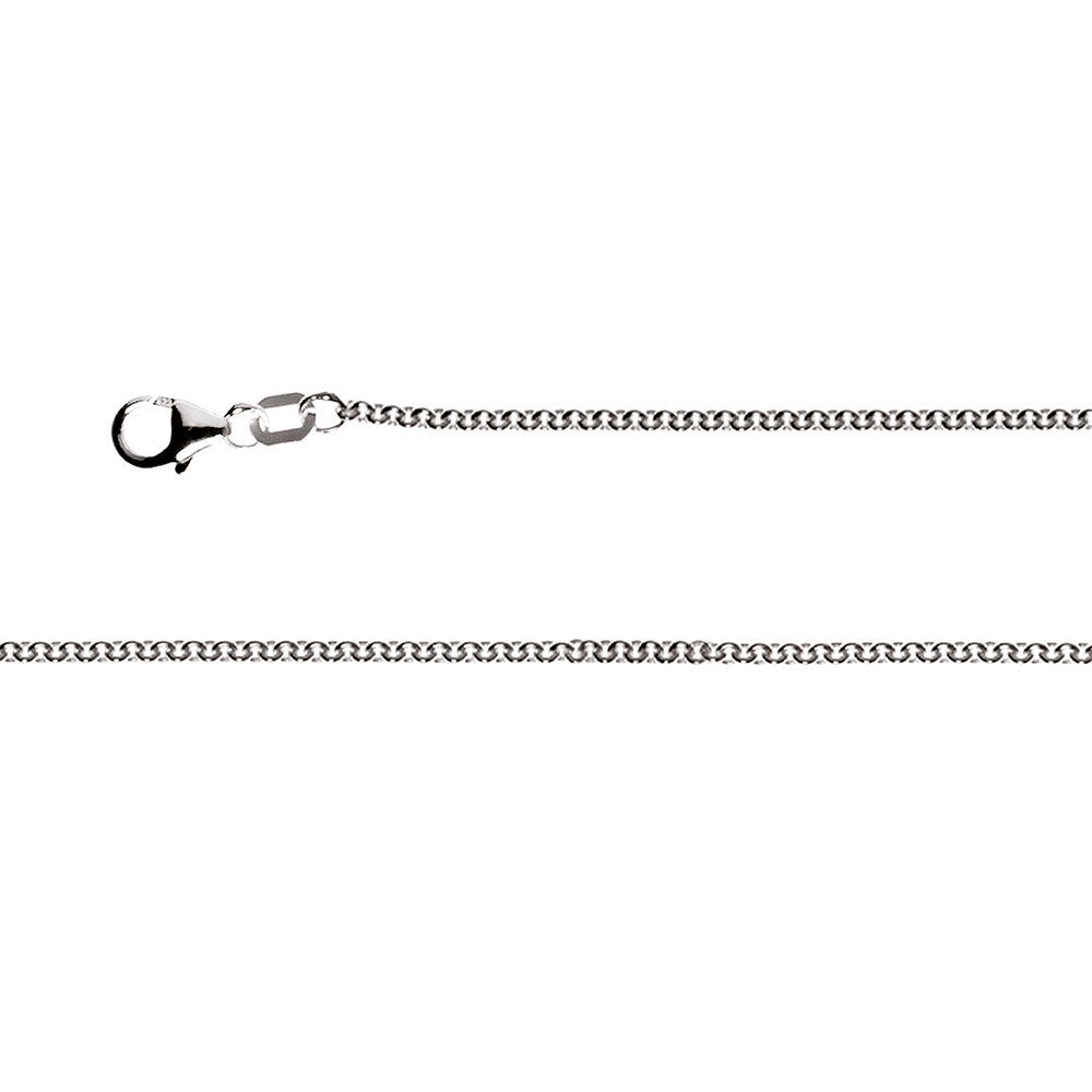 925/- RundankerKette Karabiner, rho. 2mm, 90cm