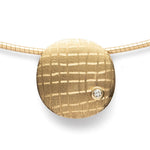 750/- Anhänger matt./Gebüstet, 0,02ct W-SI