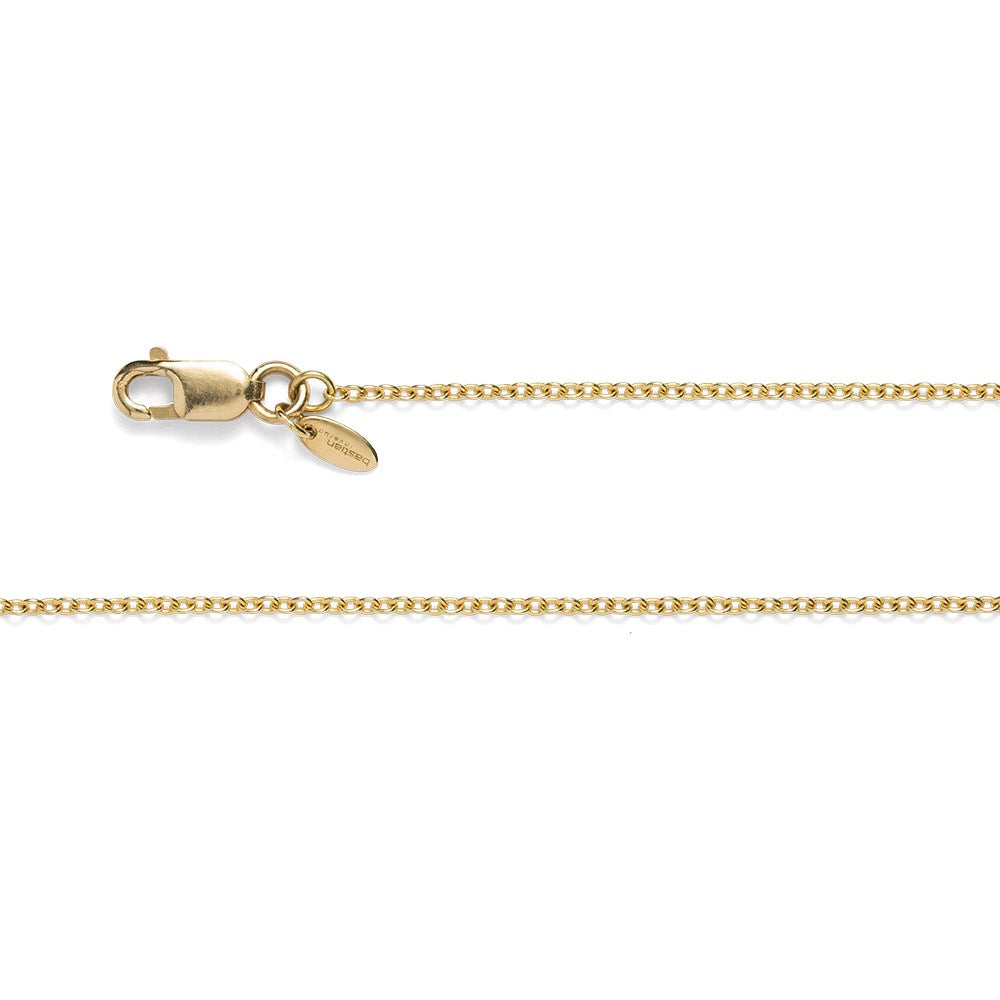 750/- RundankerKette mit Karabiner 1,16mm, 42+5