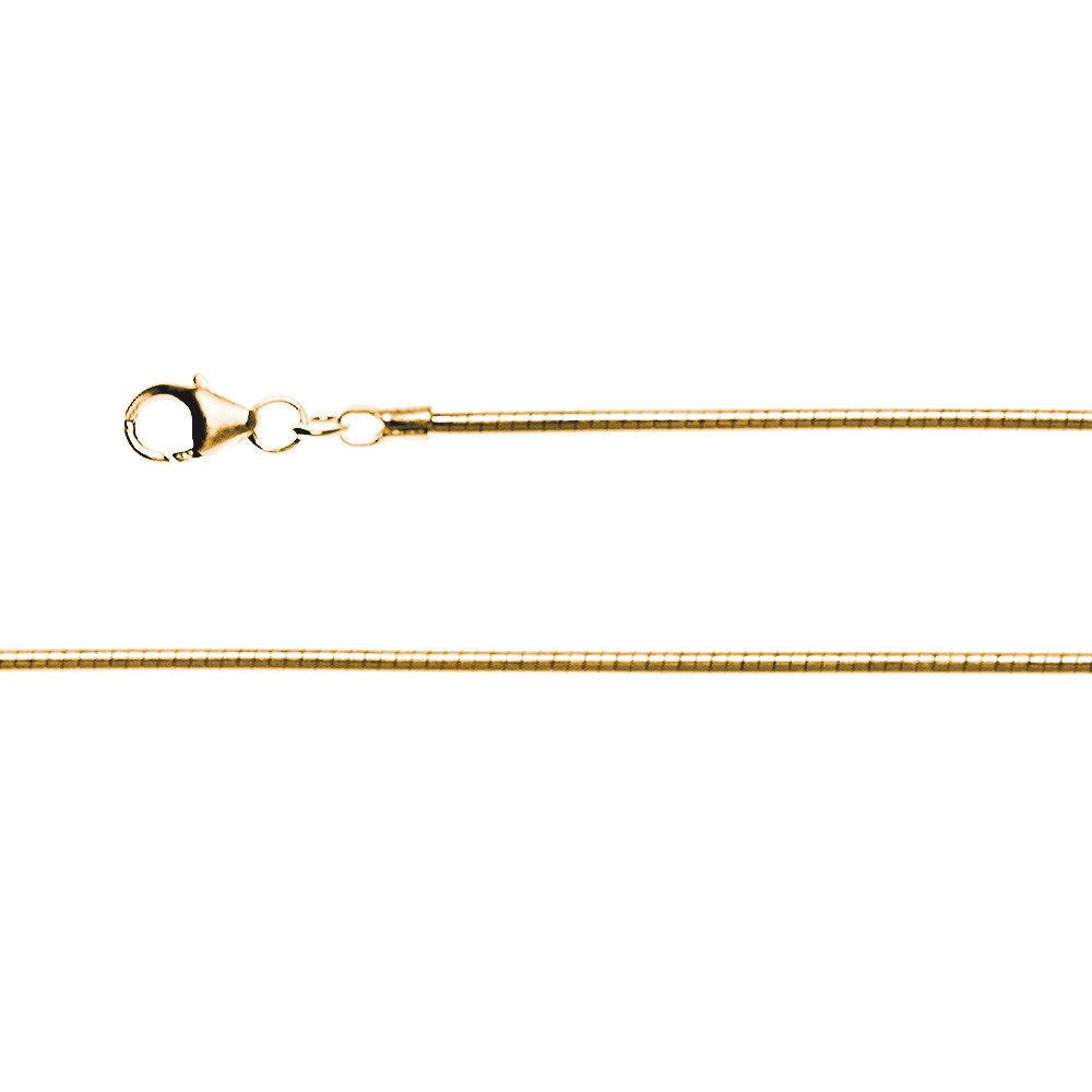 750/- Omega Ring Tonda med karabin 0,8 mm, 45 cm