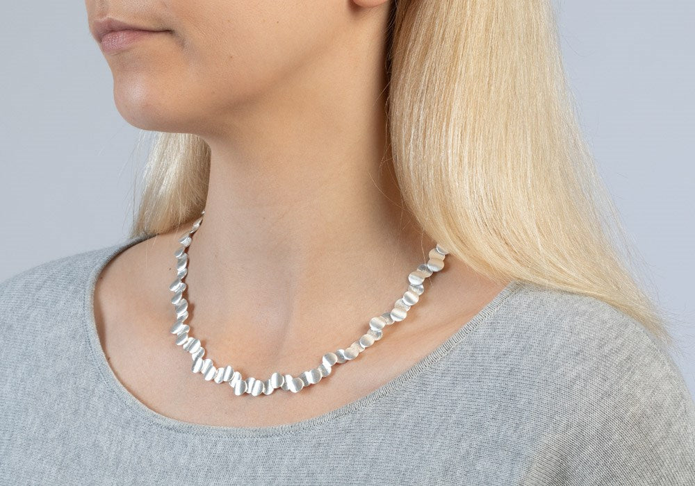 925/- necklace matte/brushed, 45cm +3cm