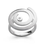925/- Ring matt/glänzend, Ø 0,02ct W-SI
