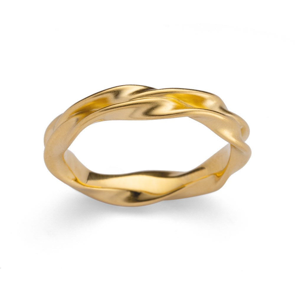 925/- Ring, fg matt. - 52 / Nicht rhodiniert