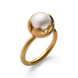 925/- Ring, fg mat., Zuchtperle weiß 5,21 ct