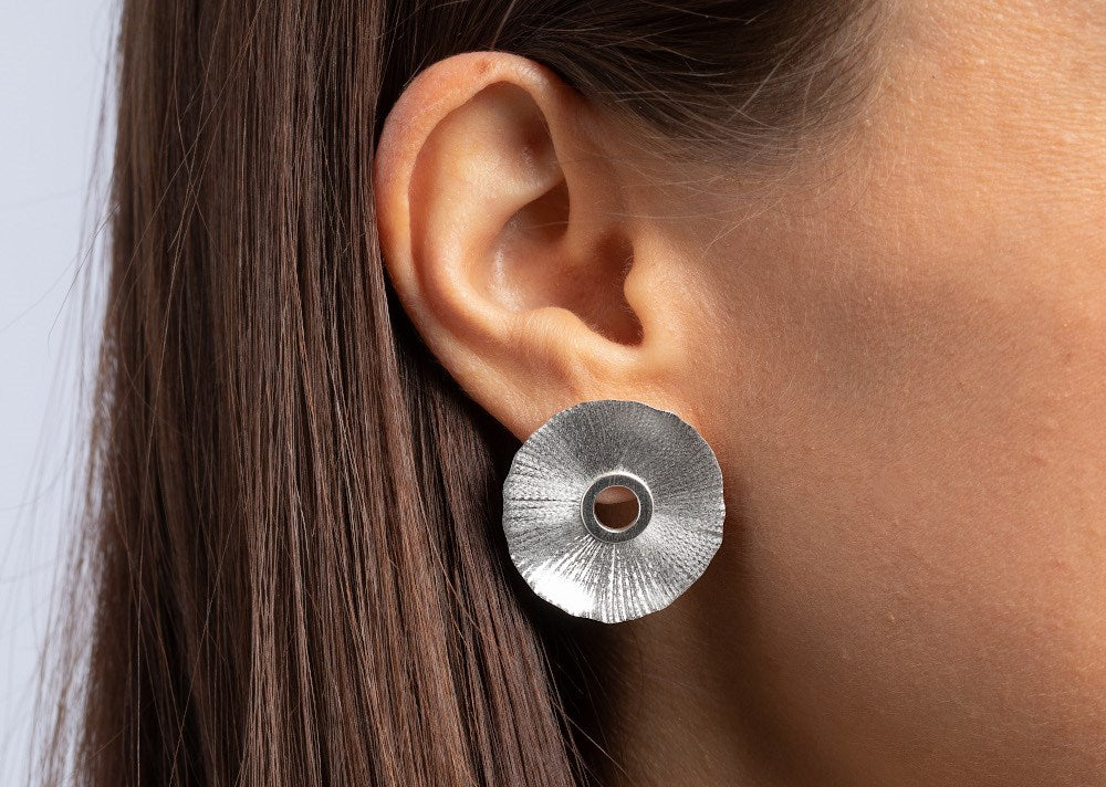 925/- Ohrstecker matt./Gebüstet