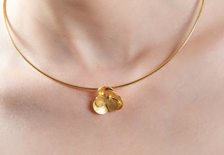 925/- Vedhæng, fg børstet, dia. 0,02ct W-SI