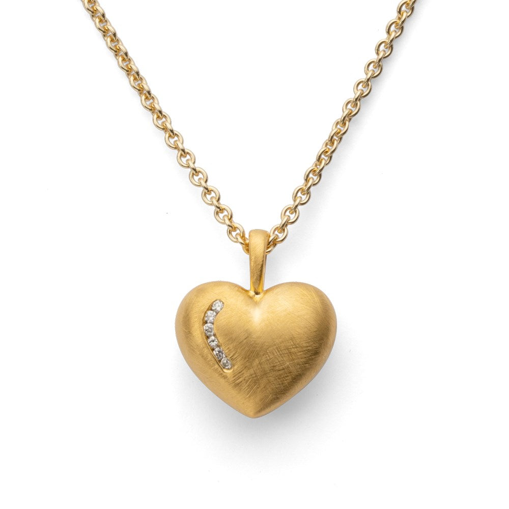 925/- Vedhæng, fg børstet, dia. 0,03ct W-SI