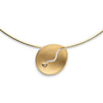 925/- Vedhæng, fg mat/blank, brillant 0,03ct W-SI
