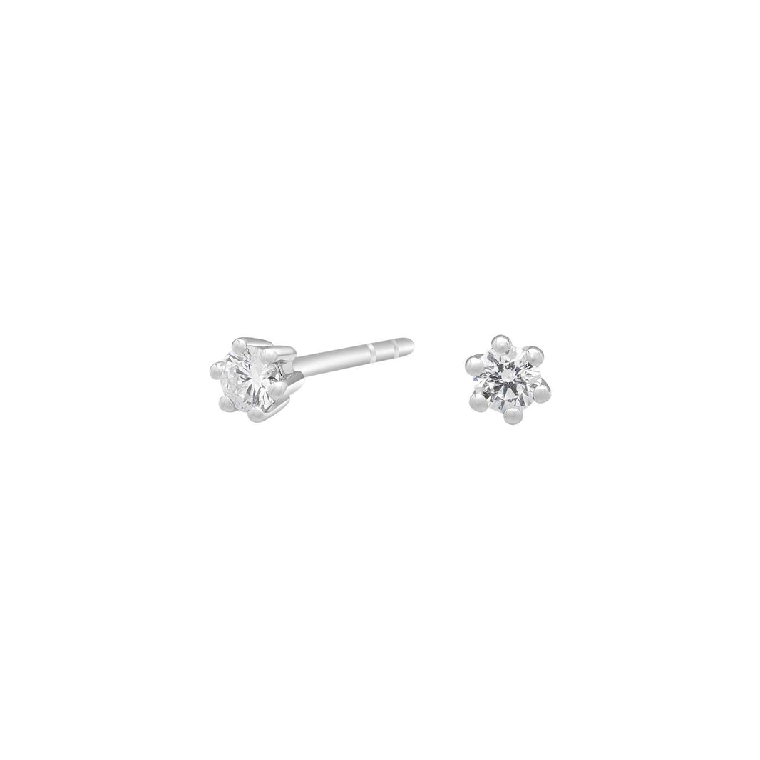 Siersbøl 14ct. Afrodite WG earrings 0.10ct WSI